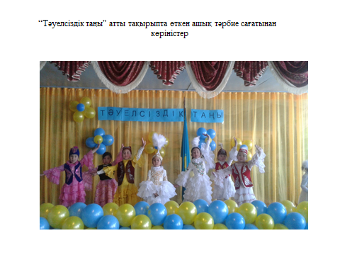 Тәуелсіздік күніне орай өткізілген іс-шаралар